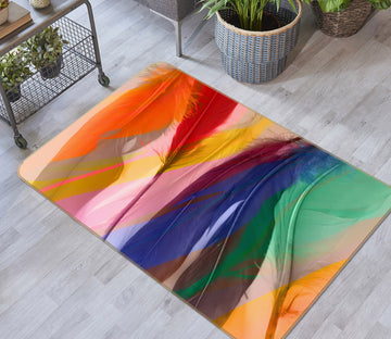3D Colored Feathers 70049 Shandra Smith Rug Non Slip Rug Mat