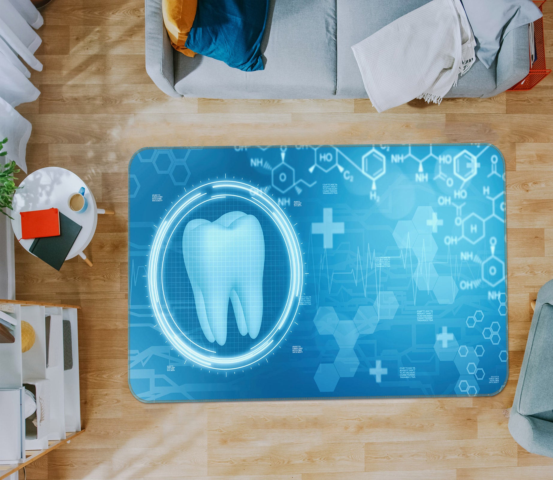 3D Tooth 77170 Non Slip Rug Mat