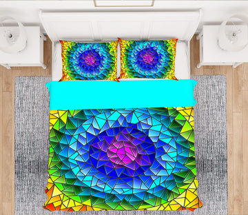 3D Rainbow Circle 14042 Bed Pillowcases Quilt