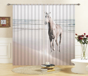 3D Beach Unicorn 001 Assaf Frank Curtain Curtains Drapes
