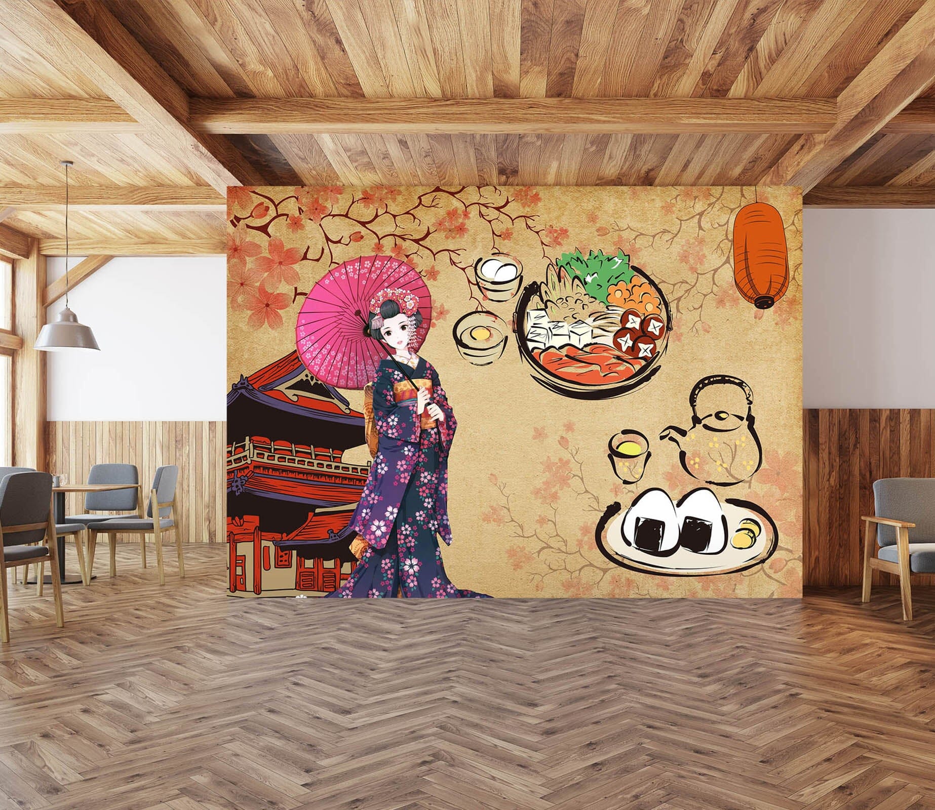 3D Kimono Beauty 031 Wall Murals Wallpaper AJ Wallpaper 2 