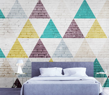 3D Colored Triangle WG311 Wall Murals