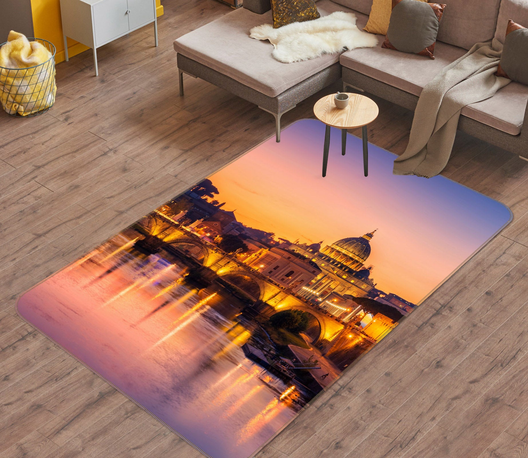 3D Night City 29237 Non Slip Rug Mat