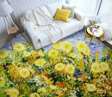 3D Yellow Flowers 9679 Allan P. Friedlander Floor Mural