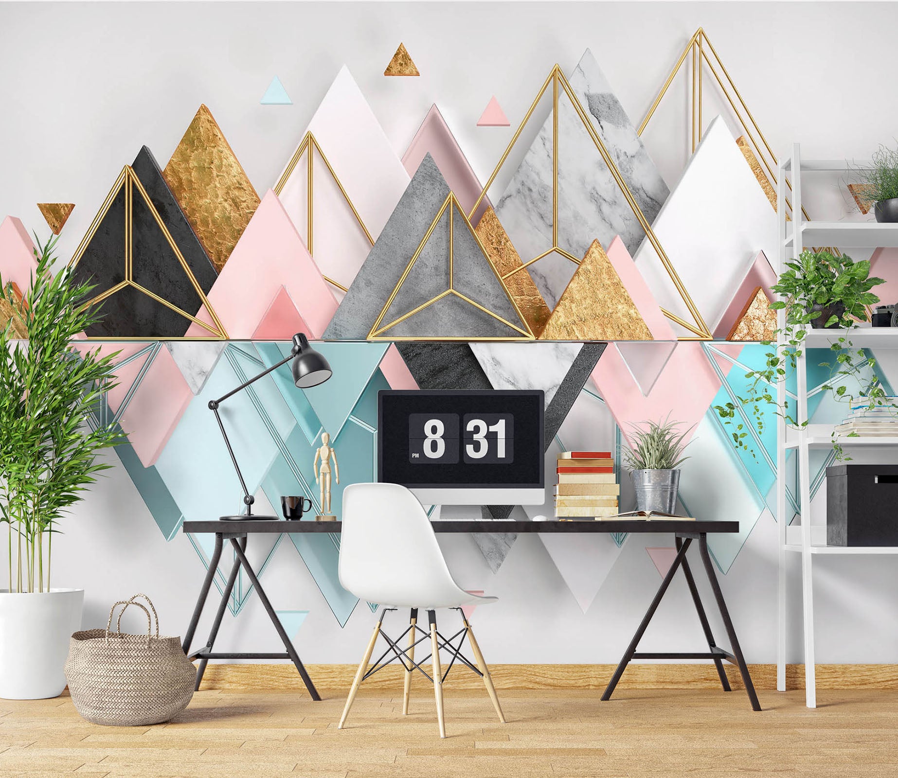3D Triangle Marble 1045 Wall Murals