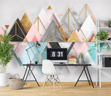 3D Triangle Marble 1045 Wall Murals