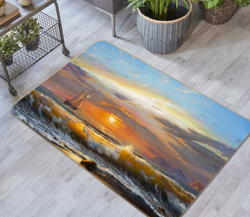 3D Waves 34127 Non Slip Rug Mat