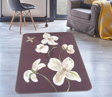 3D Flowers Pattern 32199 Non Slip Rug Mat