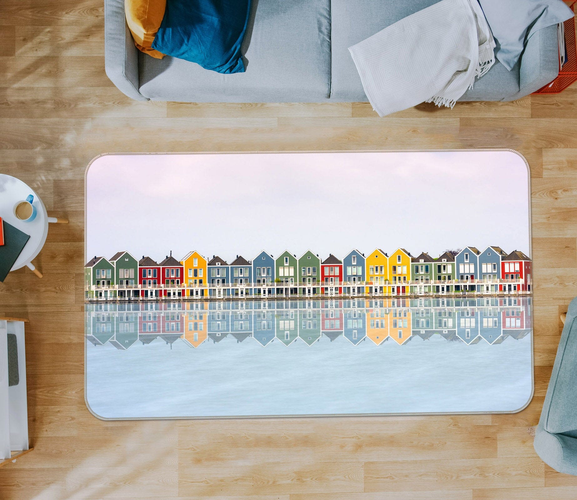 3D Color House 1072 Marco Carmassi Rug Non Slip Rug Mat Mat AJ Creativity Home 