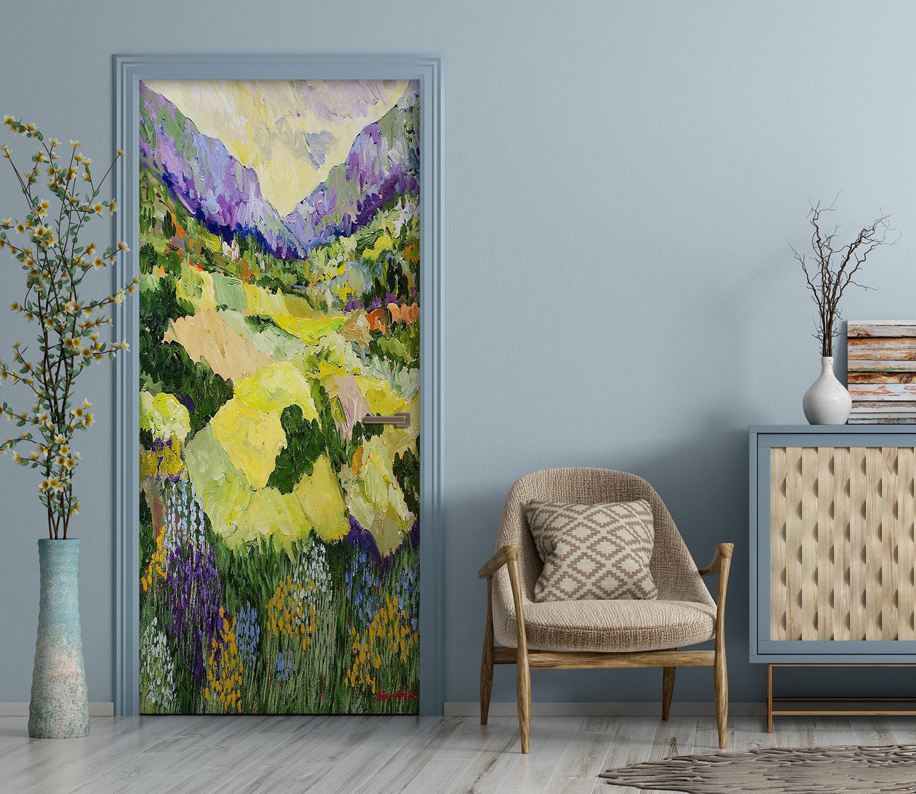 3D Field Flowers 9377 Allan P. Friedlander Door Mural