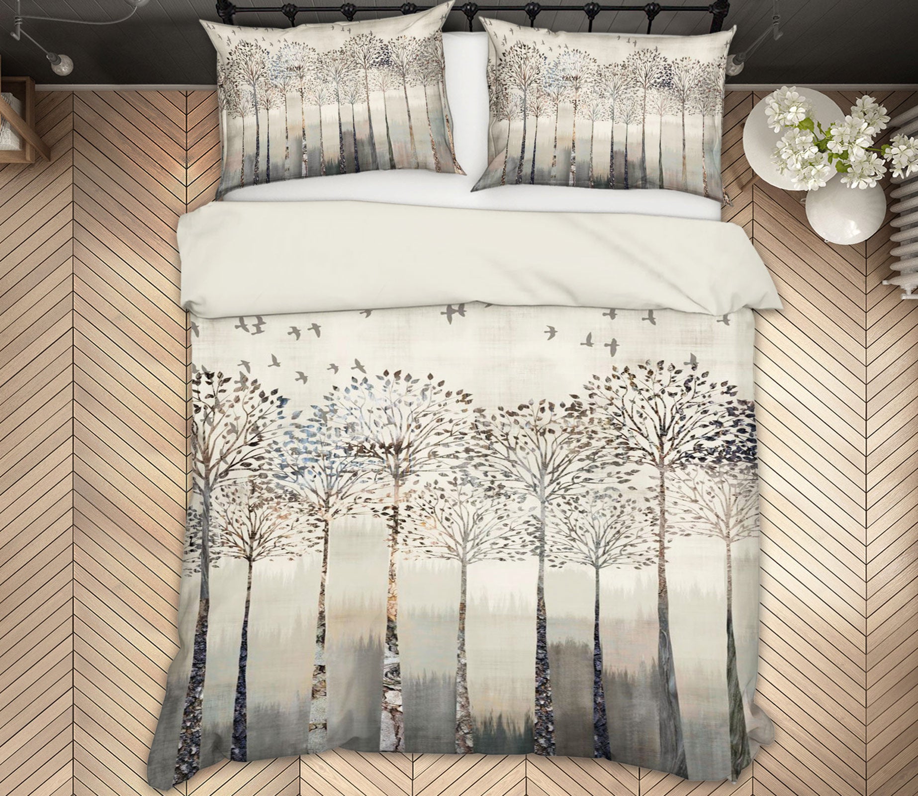 3D Forest 12046 Bed Pillowcases Quilt