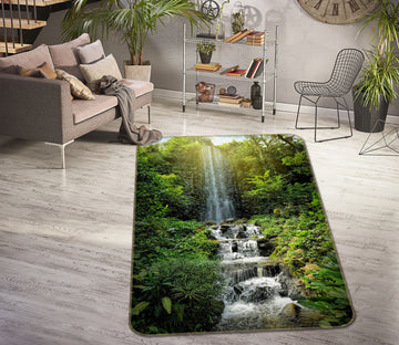 3D Mountain Stream 26171 Non Slip Rug Mat