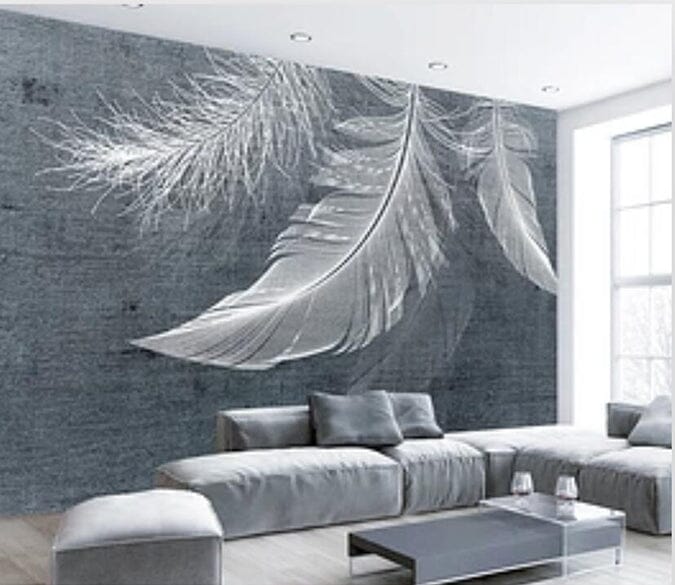 3D White Feather 1697 Wall Murals Wallpaper AJ Wallpaper 2 