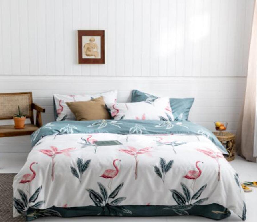 3D Flamingo 40095 Bed Pillowcases Quilt
