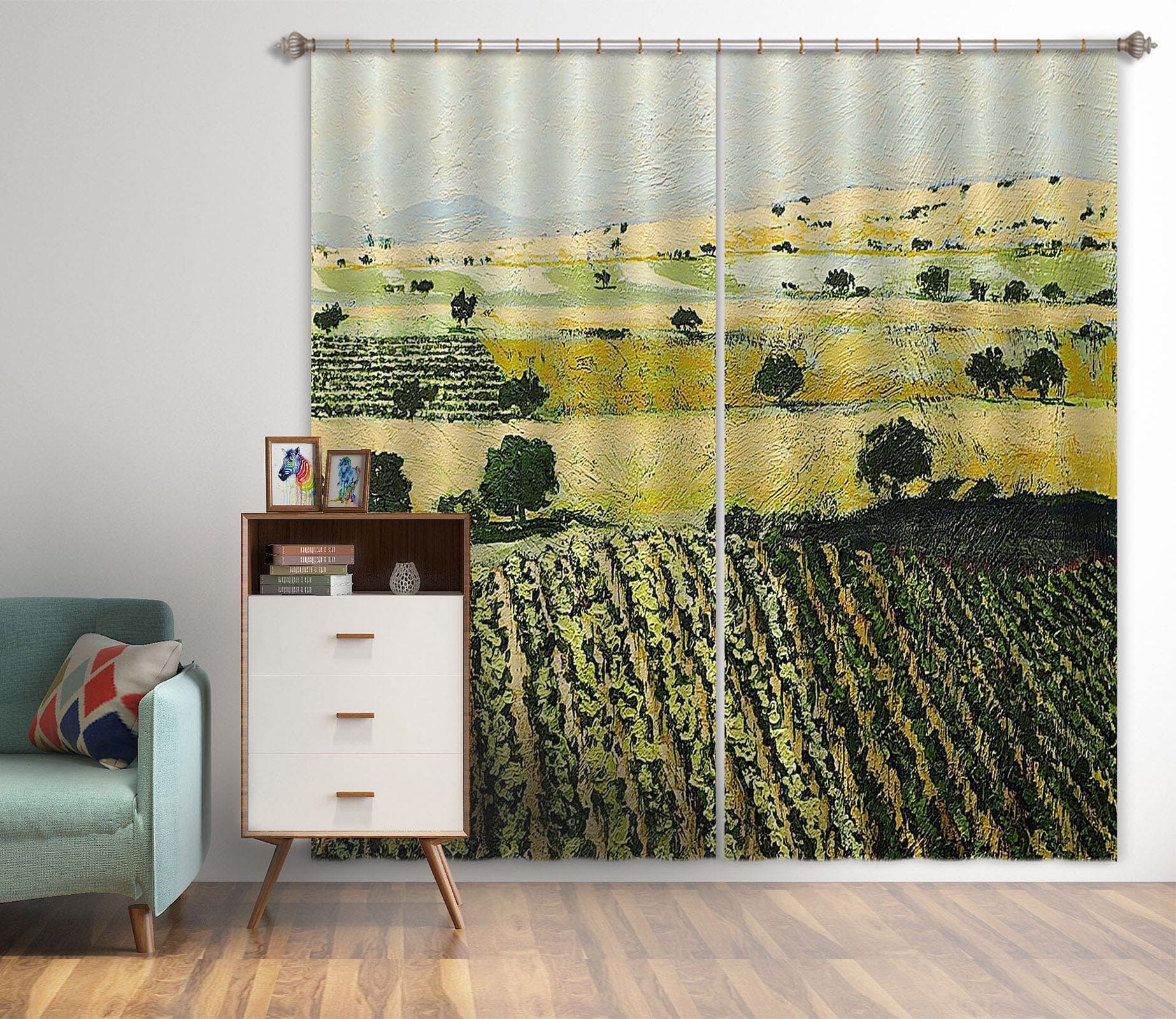 3D Green Field 101 Allan P. Friedlander Curtain Curtains Drapes Curtains AJ Creativity Home 