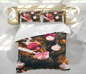 3D Ball Pendant 51144 Christmas Quilt Duvet Cover Xmas Bed Pillowcases