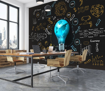 3D Light Bulb Formula 039 Wall Murals Wallpaper AJ Wallpaper 2 