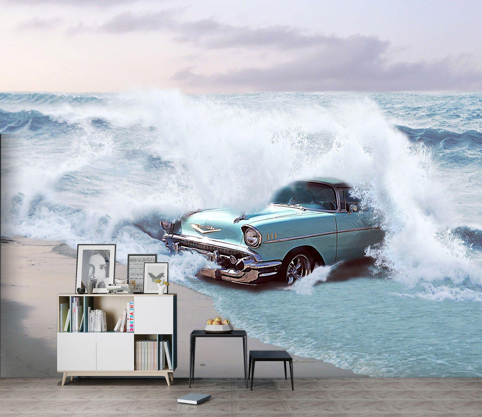 3D Sea Car 933 Vehicle Wall Murals Wallpaper AJ Wallpaper 2 