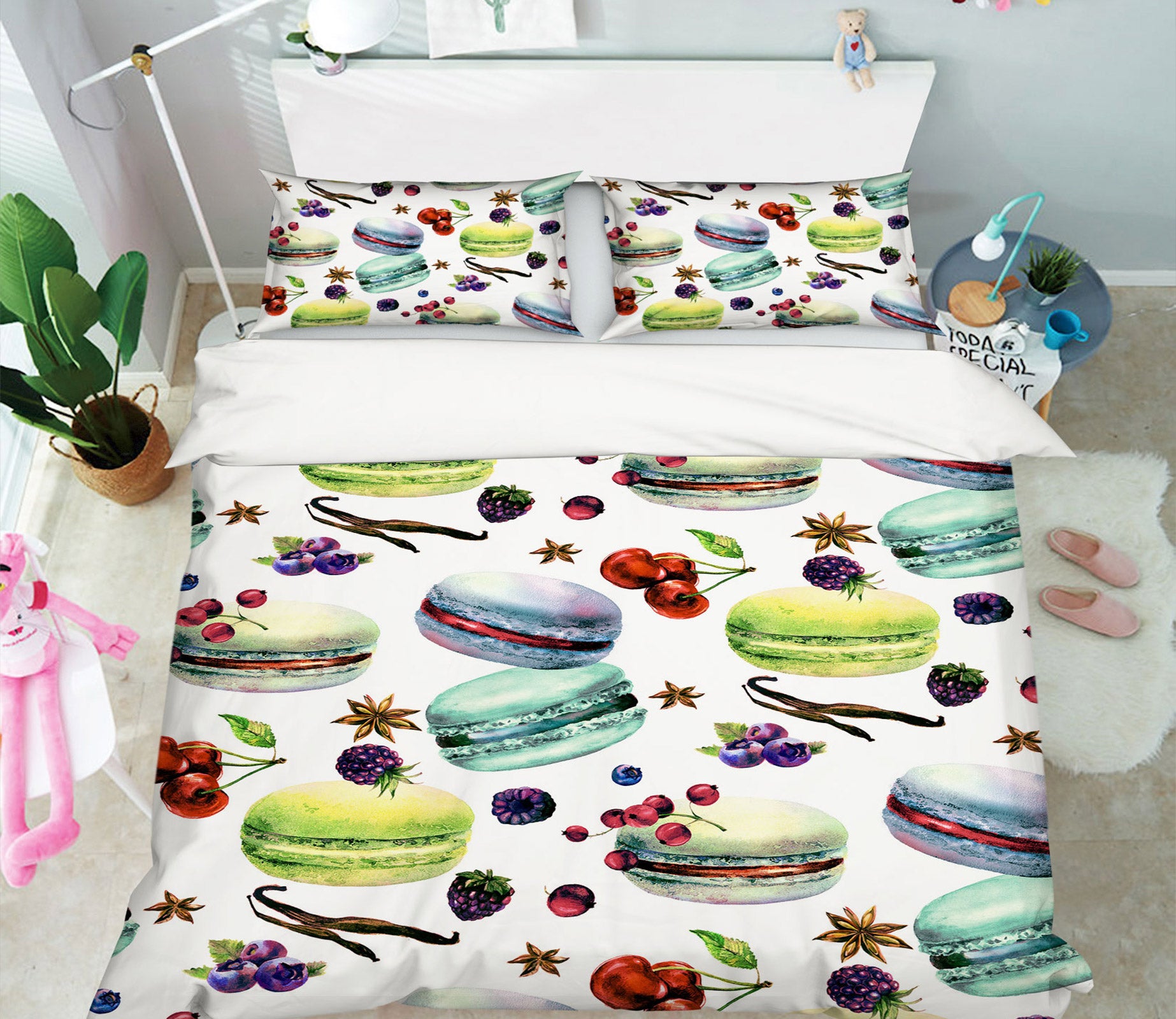 3D Macaron 12028 Bed Pillowcases Quilt