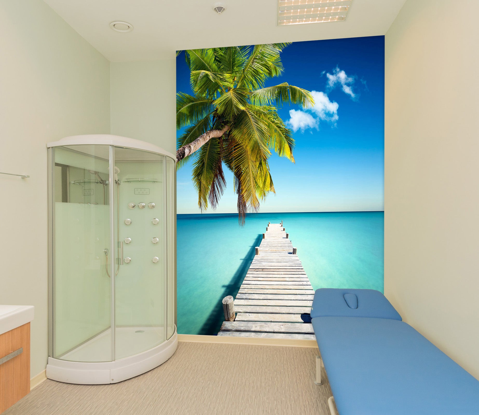3D Seascape Bridge 016 Wall Murals
