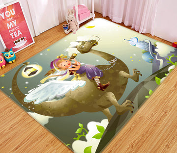 3D Dinosaur Girl 34002 Non Slip Rug Mat