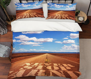 3D Highway 19177 Bed Pillowcases Quilt