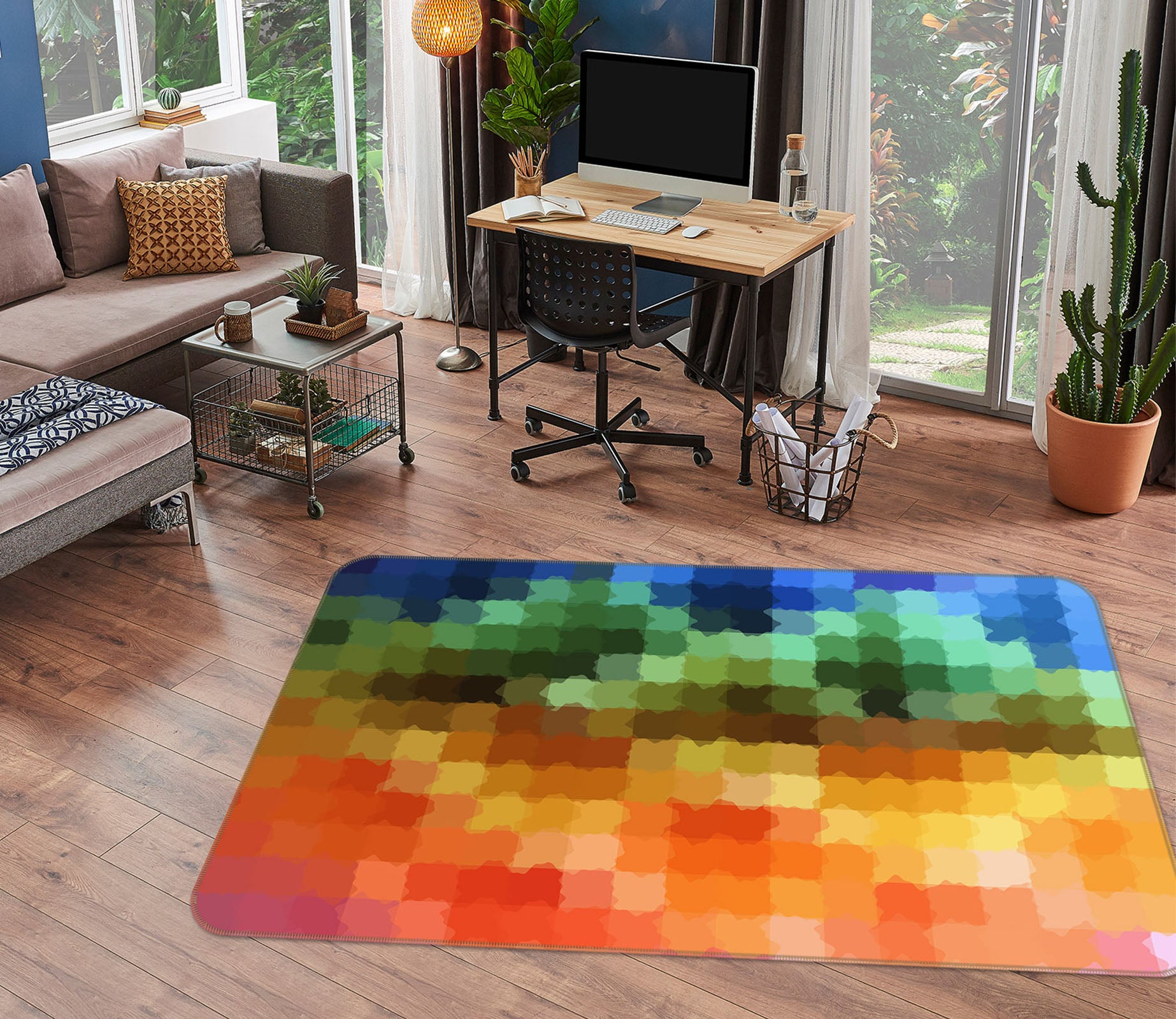 3D Color Multicultural 70043 Shandra Smith Rug Non Slip Rug Mat