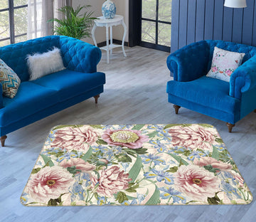 3D Flowers Bloom 173 Uta Naumann Rug Non Slip Rug Mat Mat AJ Creativity Home 