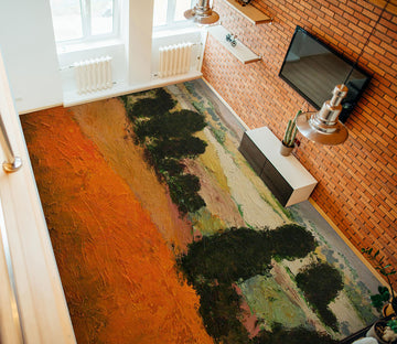 3D Grass Tree Oil Painting 9642 Allan P. Friedlander Floor Mural