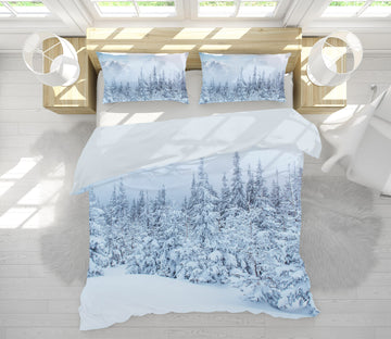 3D Snow Tree 63185 Bed Pillowcases Quilt