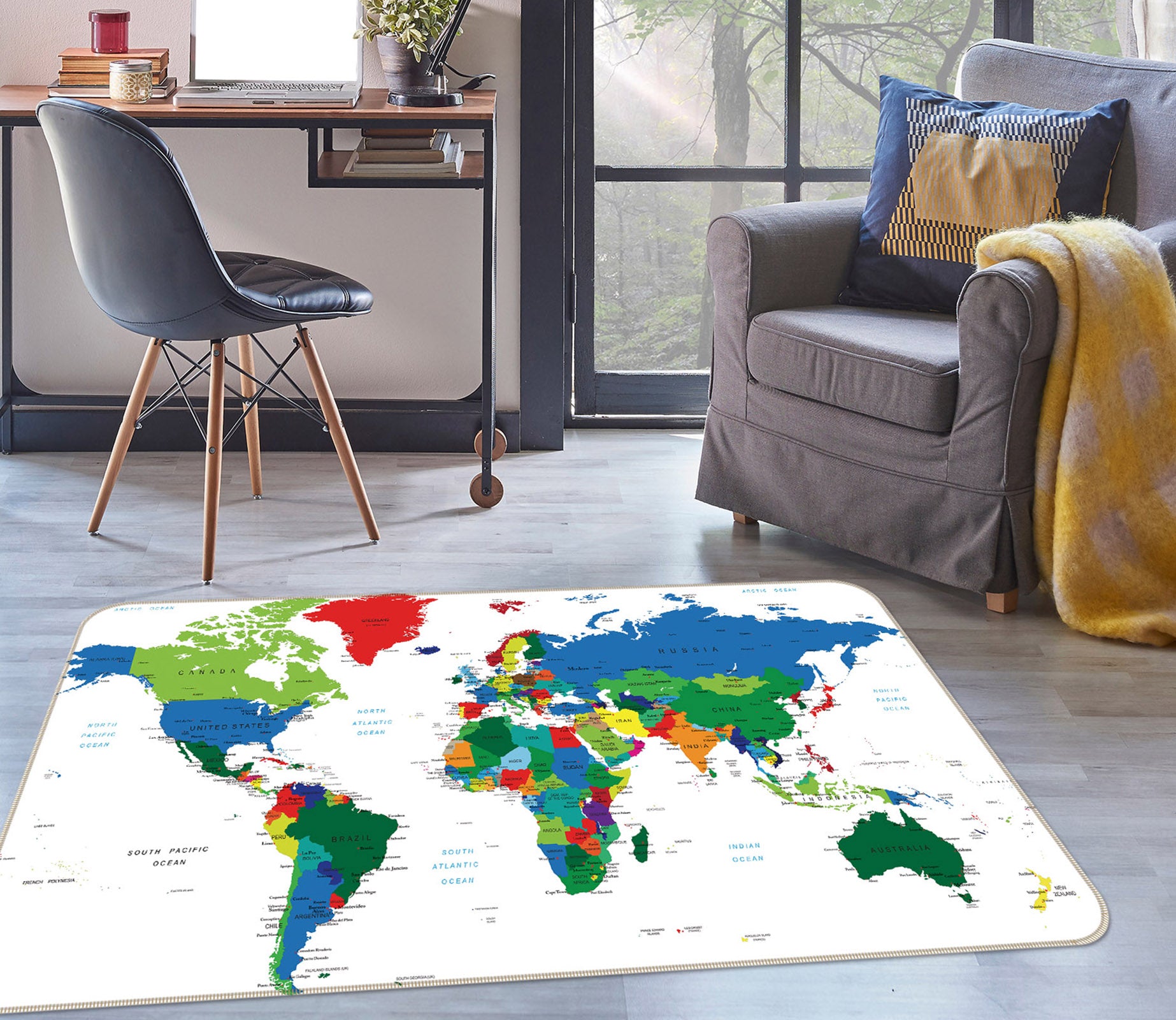 3D Map 35009 Non Slip Rug Mat