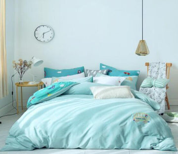 3D Water Blue 20268 Bed Pillowcases Quilt