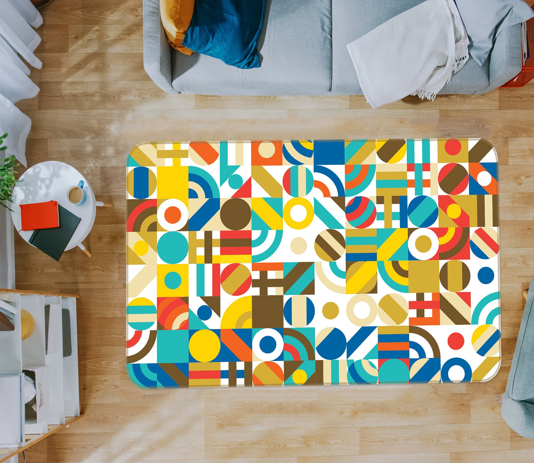 3D Color Pattern 30037 Non Slip Rug Mat