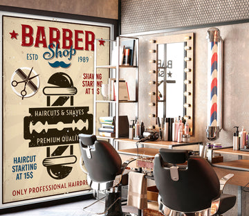 3D Blade Rotating Color Bars 115210 Barber Shop Wall Murals