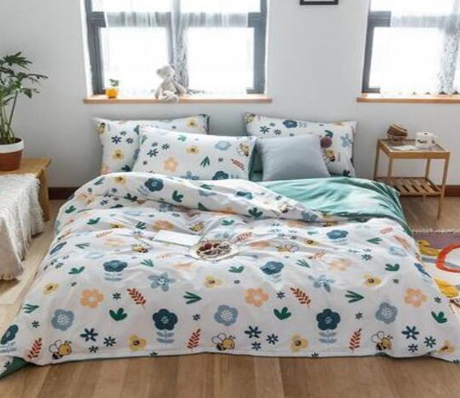 3D Small Flower Pattern 15011 Bed Pillowcases Quilt