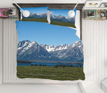 3D Snow Mountain 2121 Kathy Barefield Bedding Bed Pillowcases Quilt Quiet Covers AJ Creativity Home 