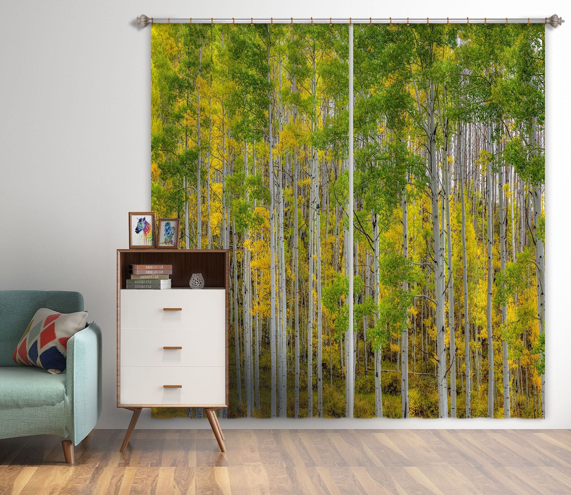 3D Autumn Forest 166 Marco Carmassi Curtain Curtains Drapes Curtains AJ Creativity Home 