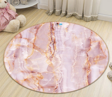 3D Pink Marble Texture 6842 Round Non Slip Rug Mat Mat AJ Creativity Home 