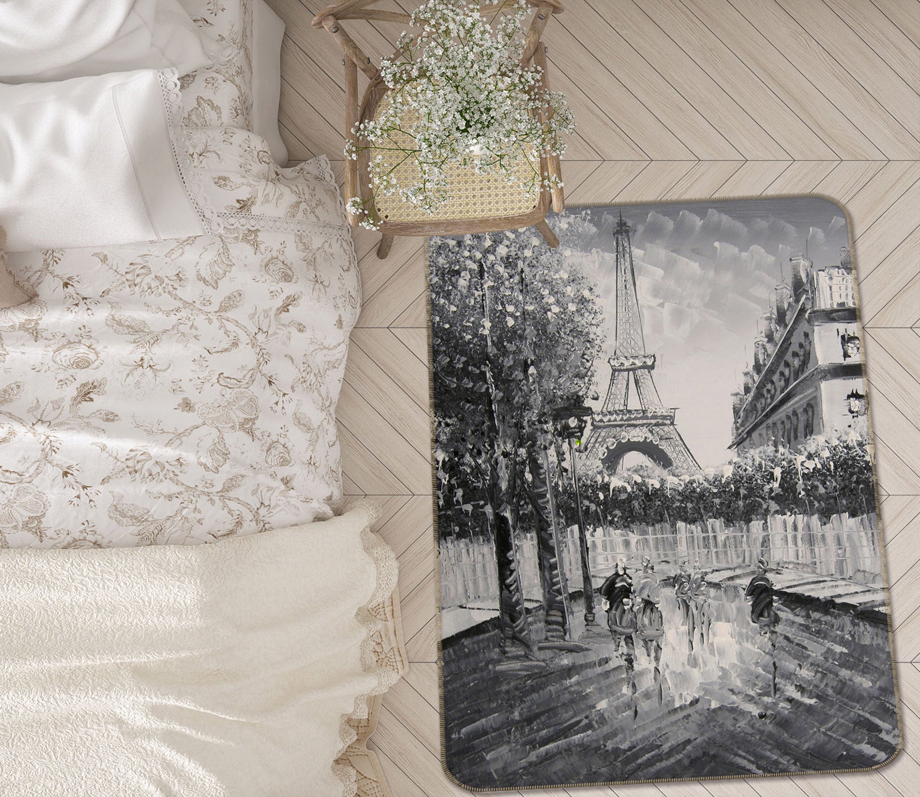 3D Iron Tower 33196 Non Slip Rug Mat