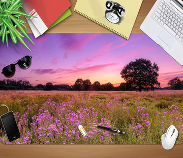 3D Pink Clouds Meadow Flower 12435 Assaf Frank Desk Mat