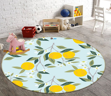 3D Lemon 64179 Round Non Slip Rug Mat