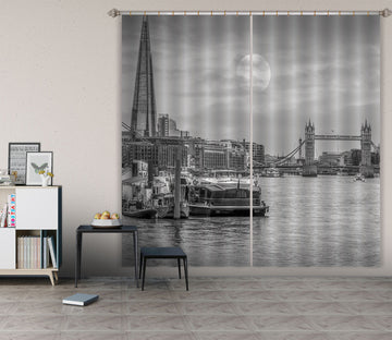 3D Bridge Building 6561 Assaf Frank Curtain Curtains Drapes