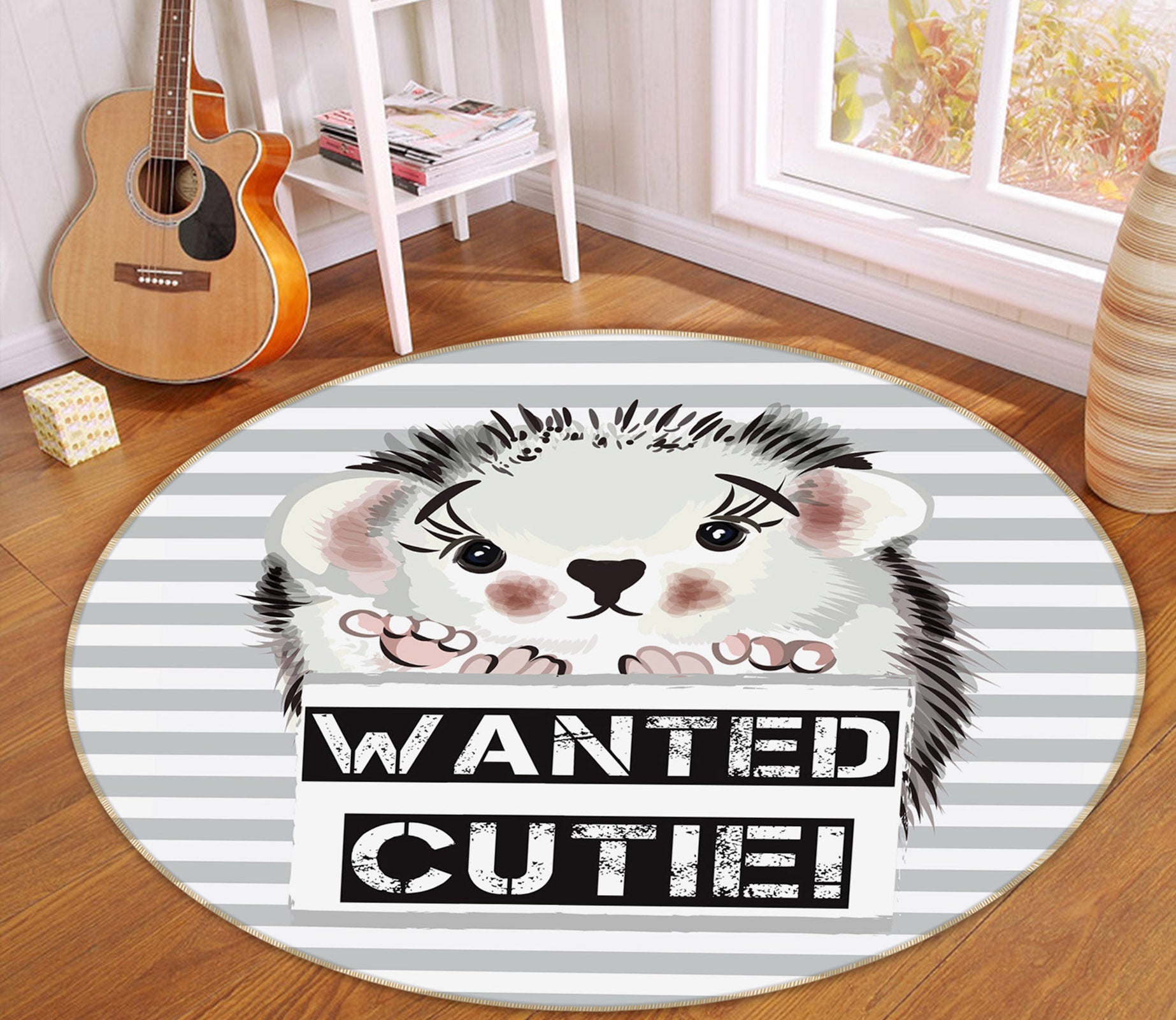 3D Hedgehog 29064 Round Non Slip Rug Mat