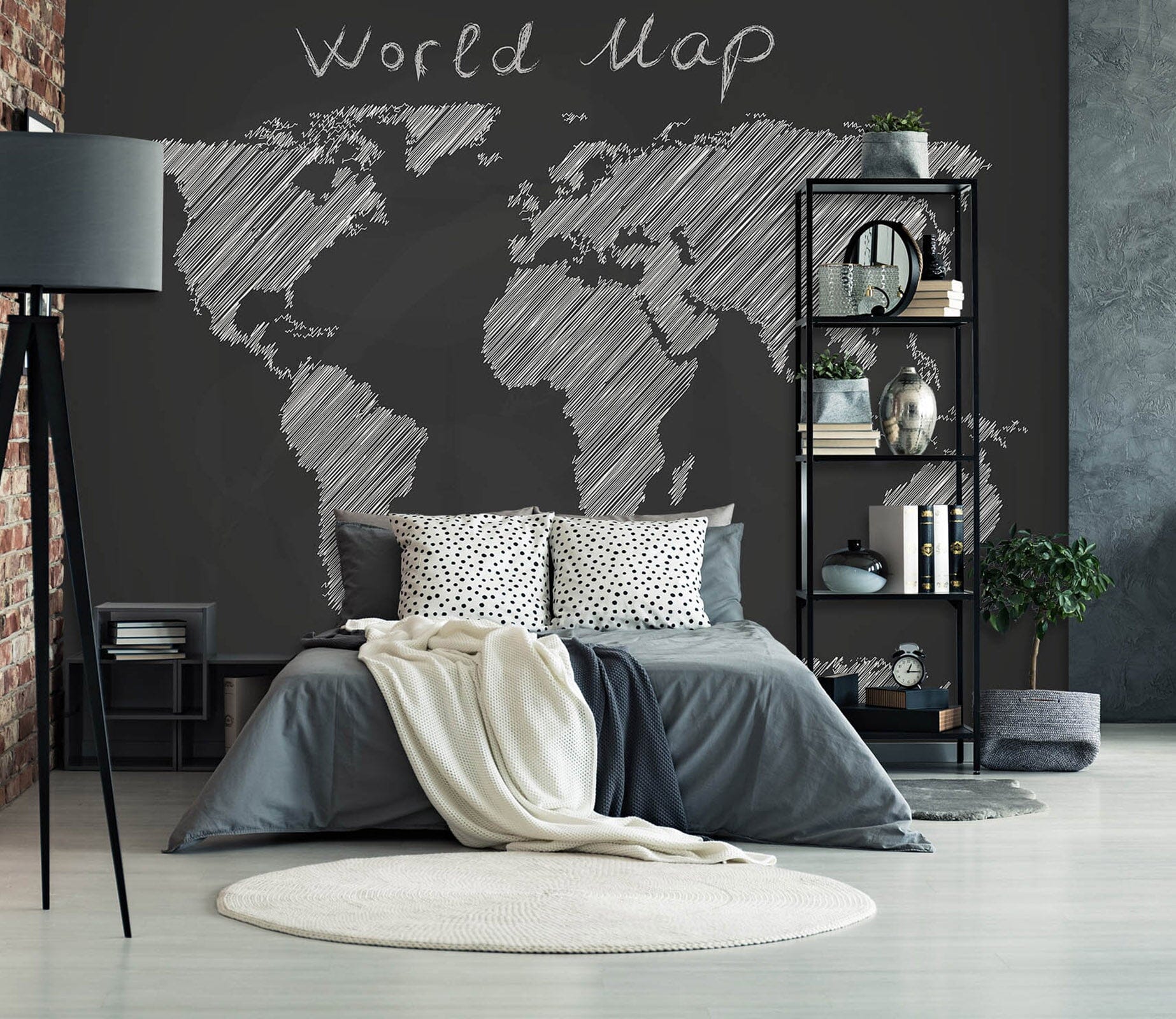 3D Sketch Art 2102 World Map Wall Murals Wallpaper AJ Wallpaper 2 
