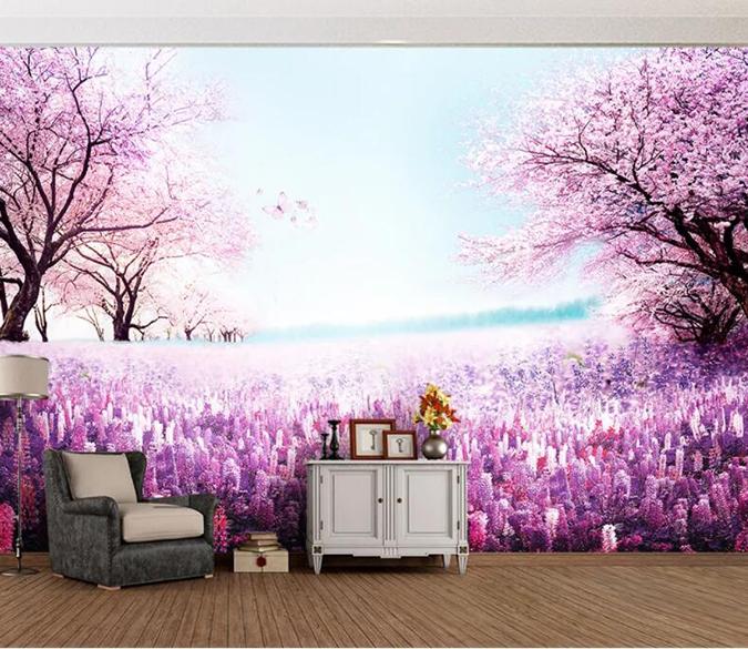 3D Purple Ocean 508 Wall Murals Wallpaper AJ Wallpaper 2 