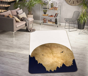 3D Moon Forest 1132 Boris Draschoff Rug Non Slip Rug Mat Mat AJ Creativity Home 
