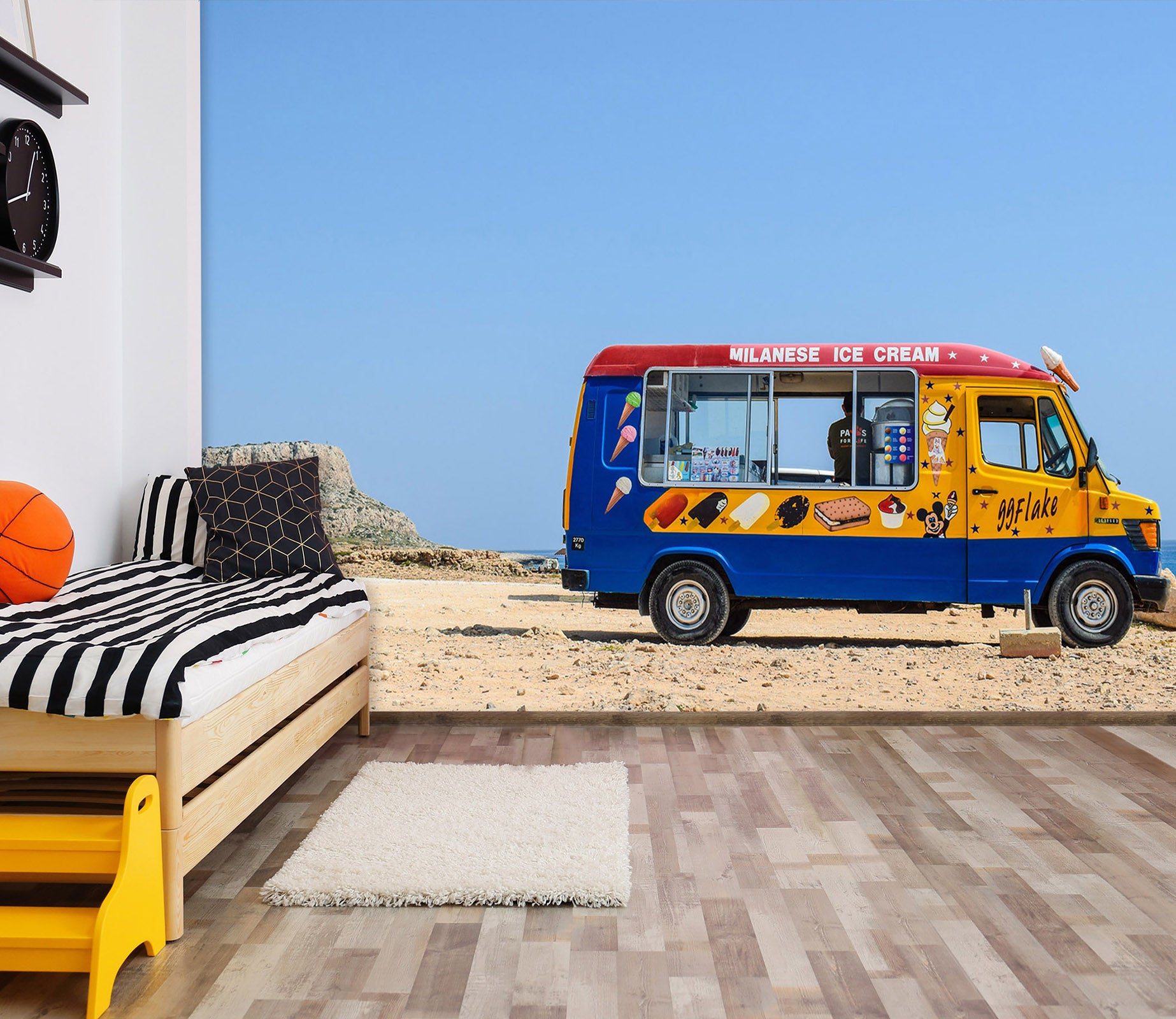 3D Cartoon Car 108 Vehicle Wall Murals