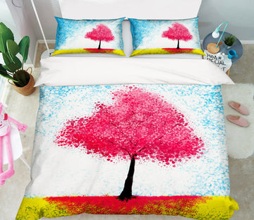 3D Red Tree 60125 Bed Pillowcases Quilt