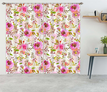 3D Red Flower 231 Uta Naumann Curtain Curtains Drapes