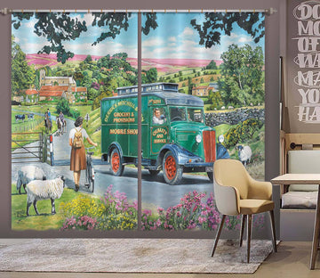 3D Over Hill And Dale 083 Trevor Mitchell Curtain Curtains Drapes Curtains AJ Creativity Home 